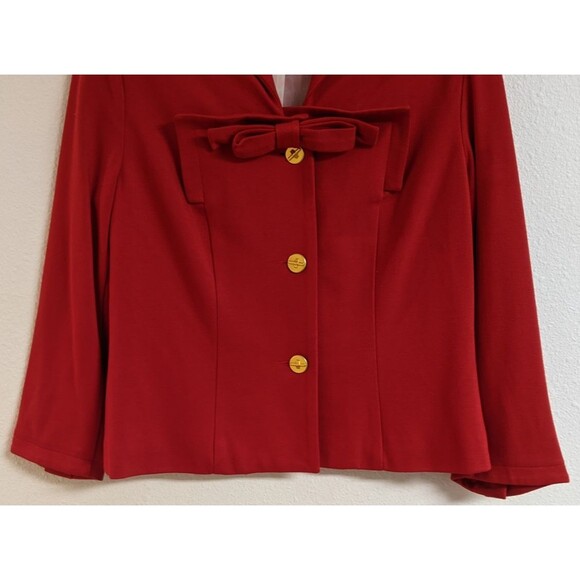 NEW~Women's Cabi #3035 BEAU JACKET Red Rayon Blend Love Carol Collection Size 6 - Picture 4 of 11